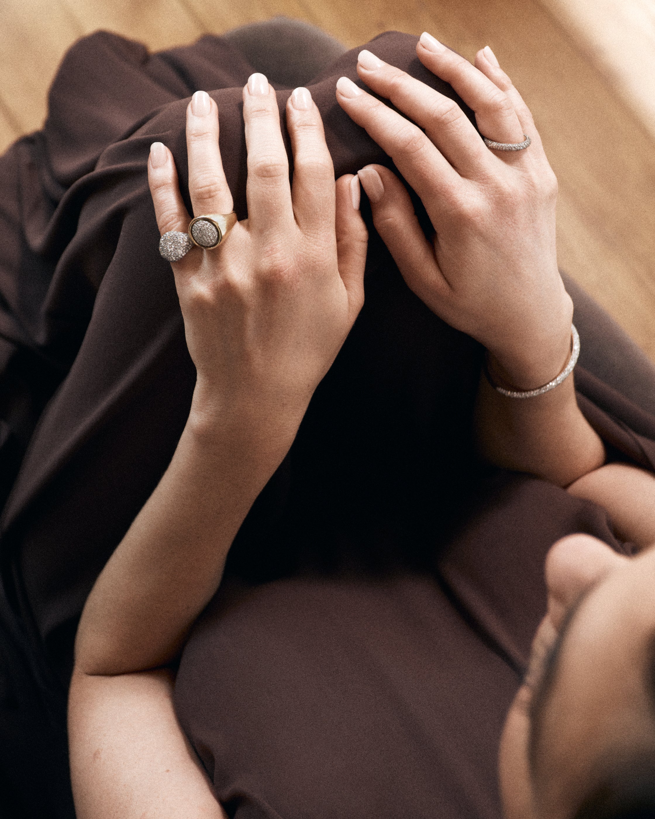 Modern Finish Diamond Signet Ring