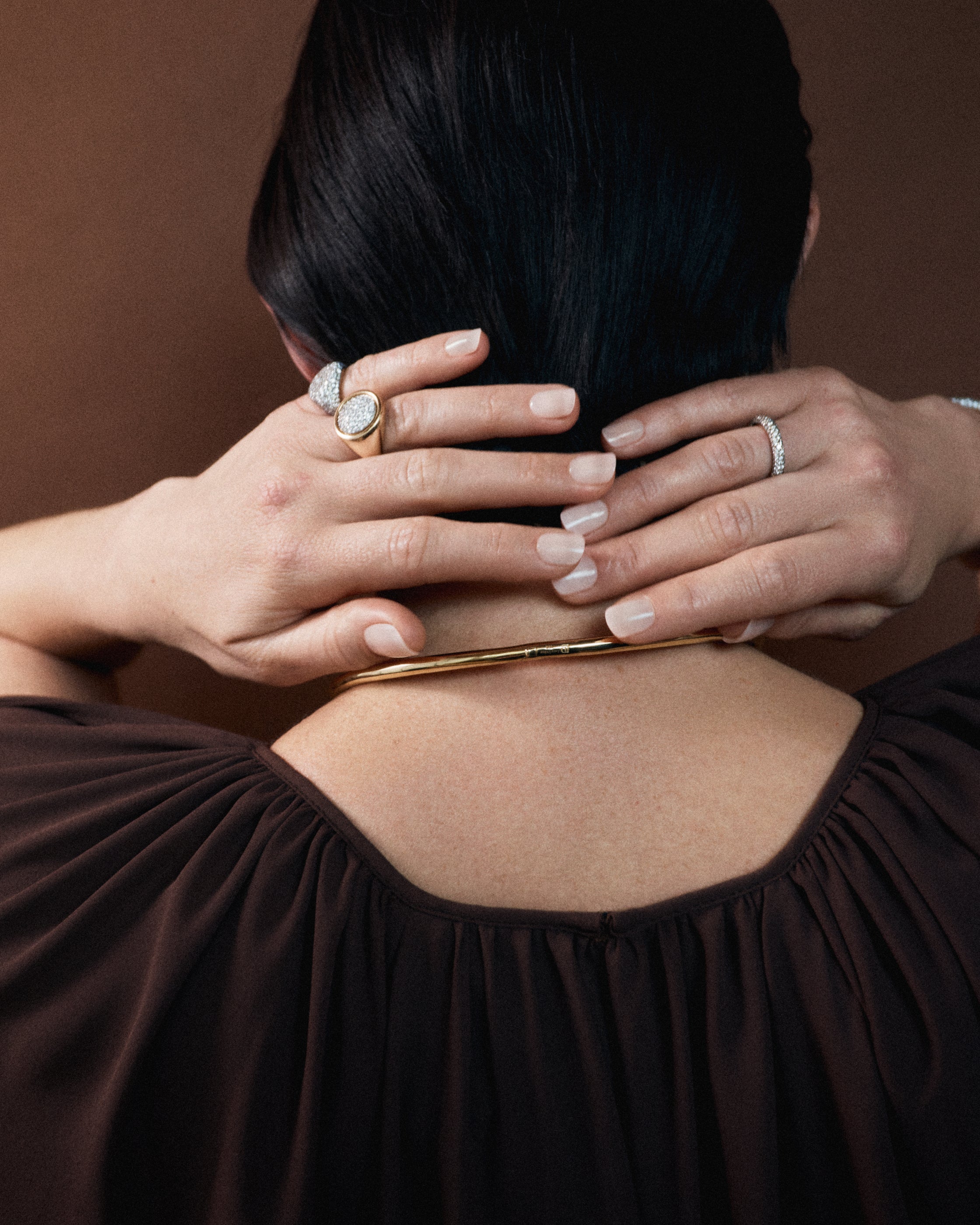 Modern Finish Diamond Signet Ring