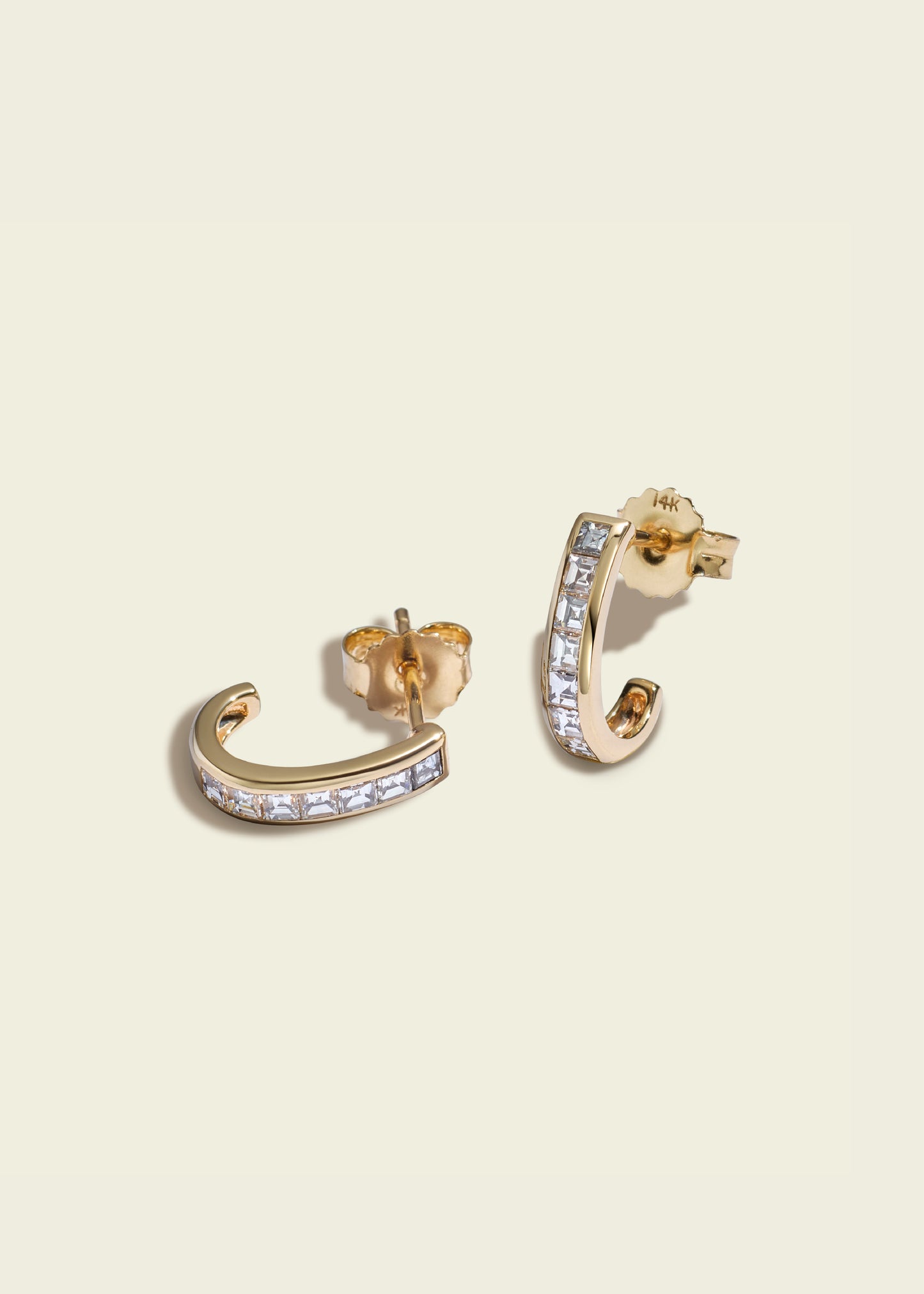 Baby Carré Cut Half Hoops