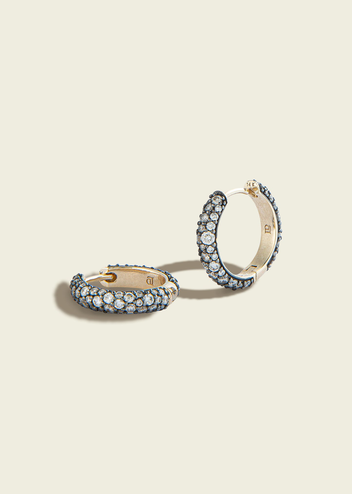 Antique Finish Chubby Hinged Hoops