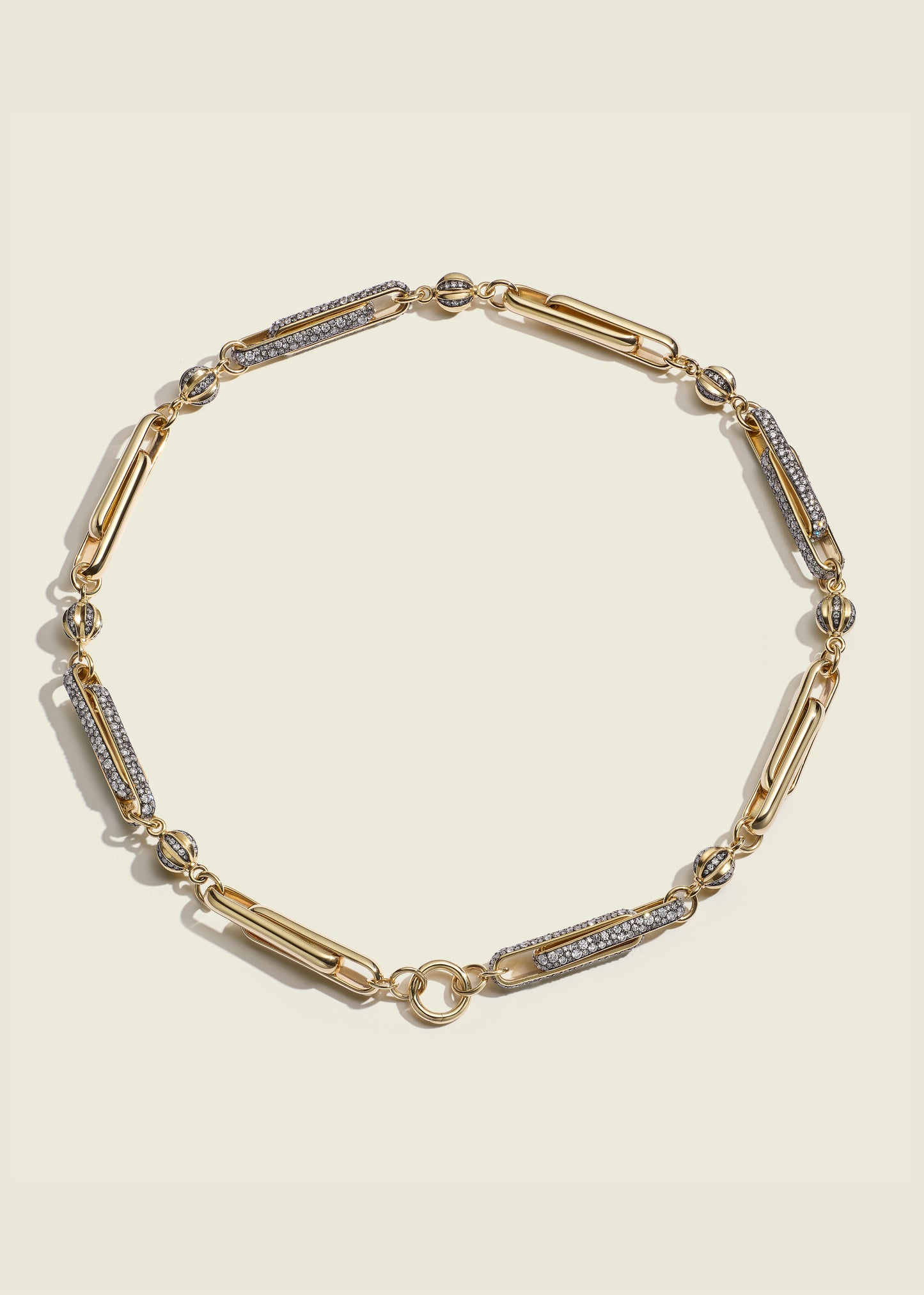 Diamond Switch Stirrup Necklace