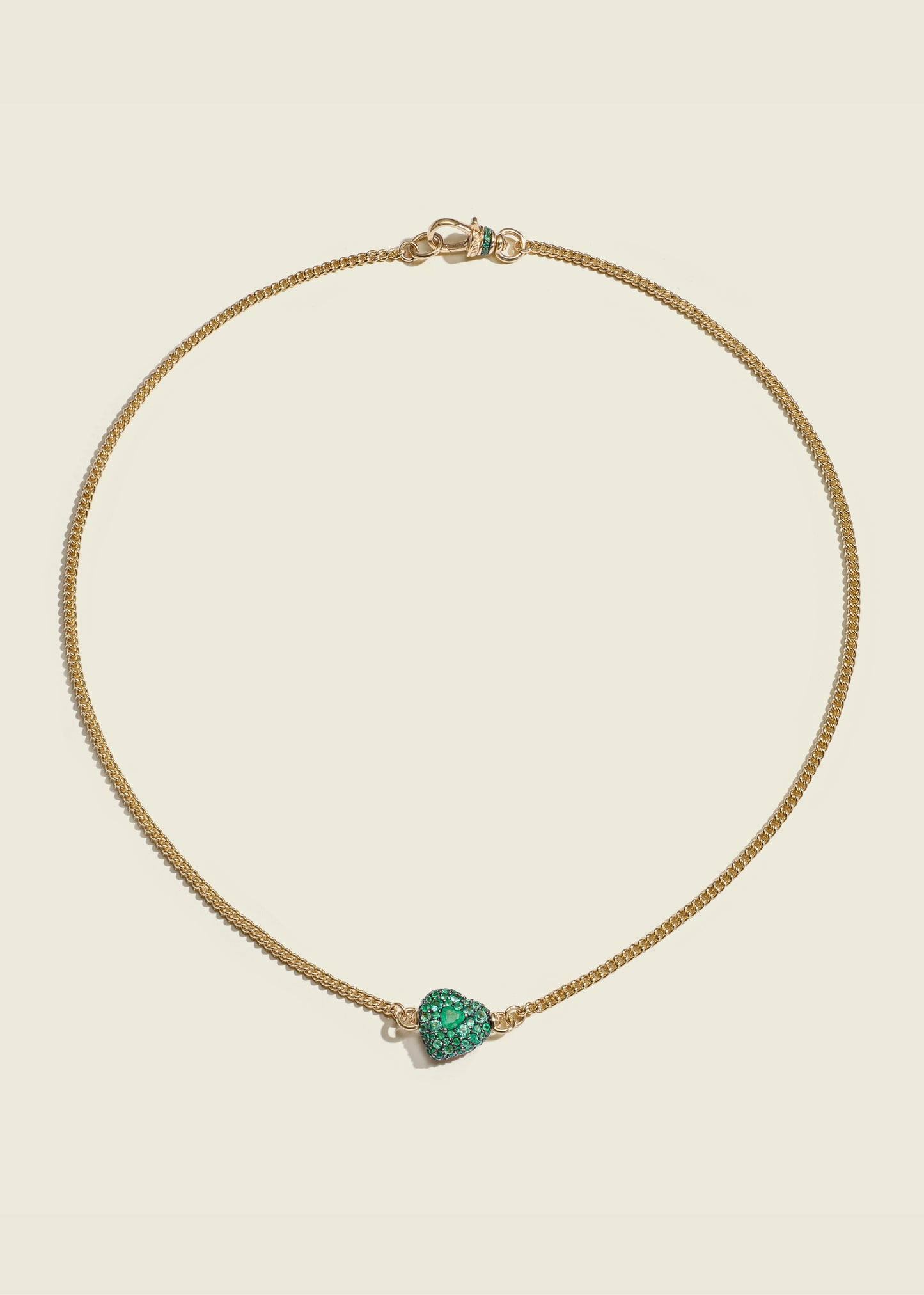 Emerald Chubby Love Necklace