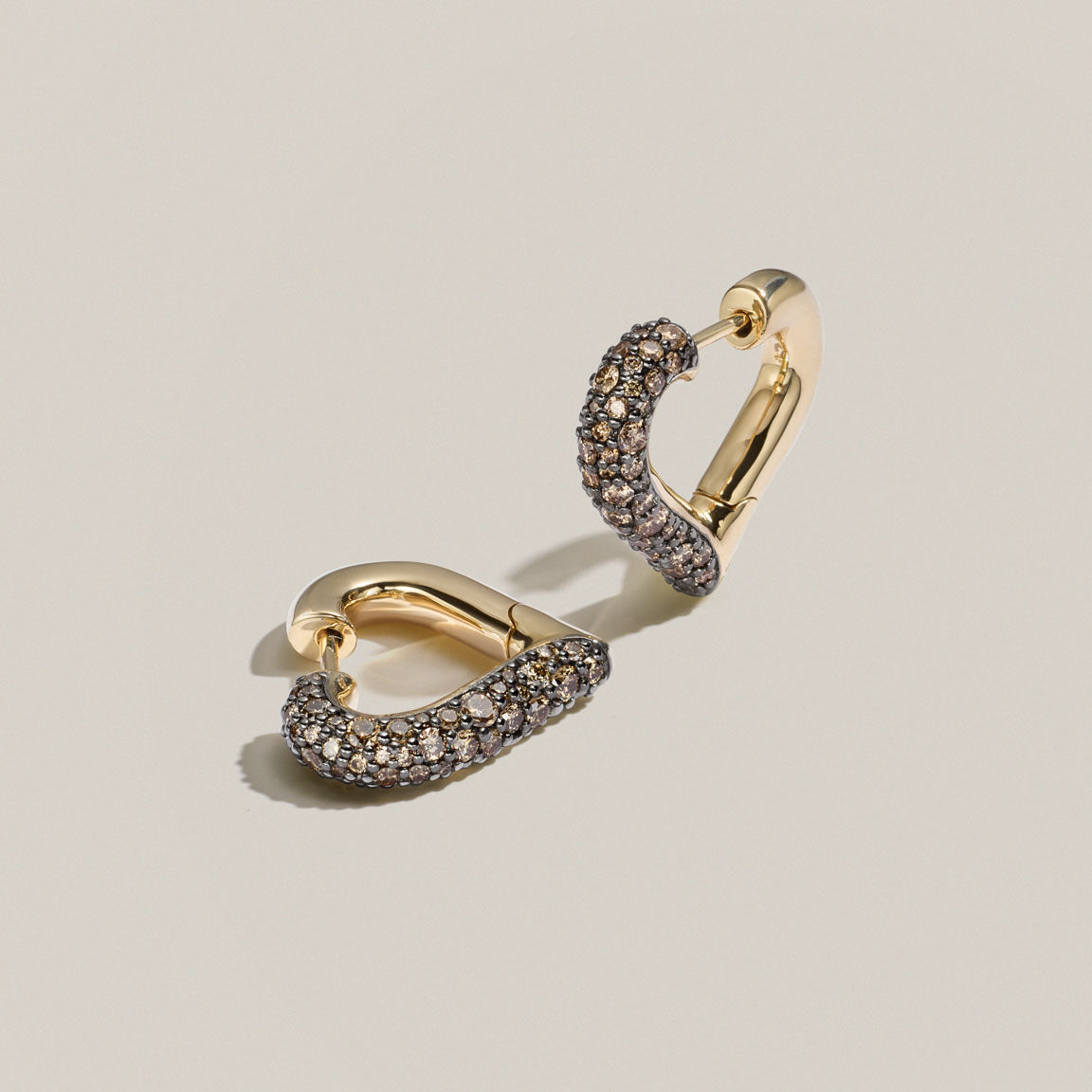 Baby Chubby Love Cognac Diamond Earrings