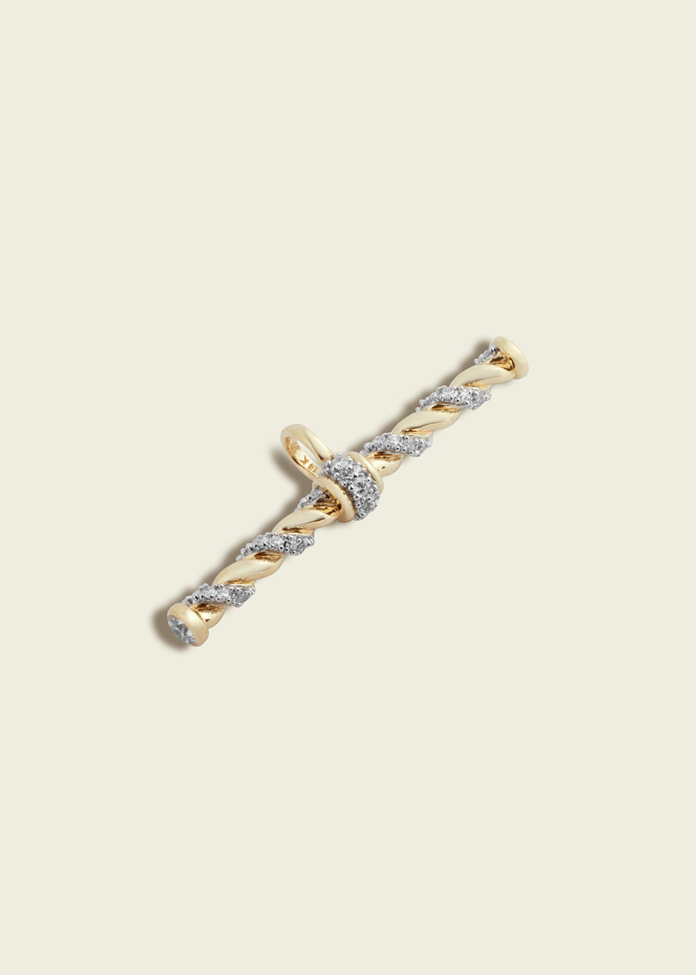 Modern Finish Twisted Rope T-Bar Pendant