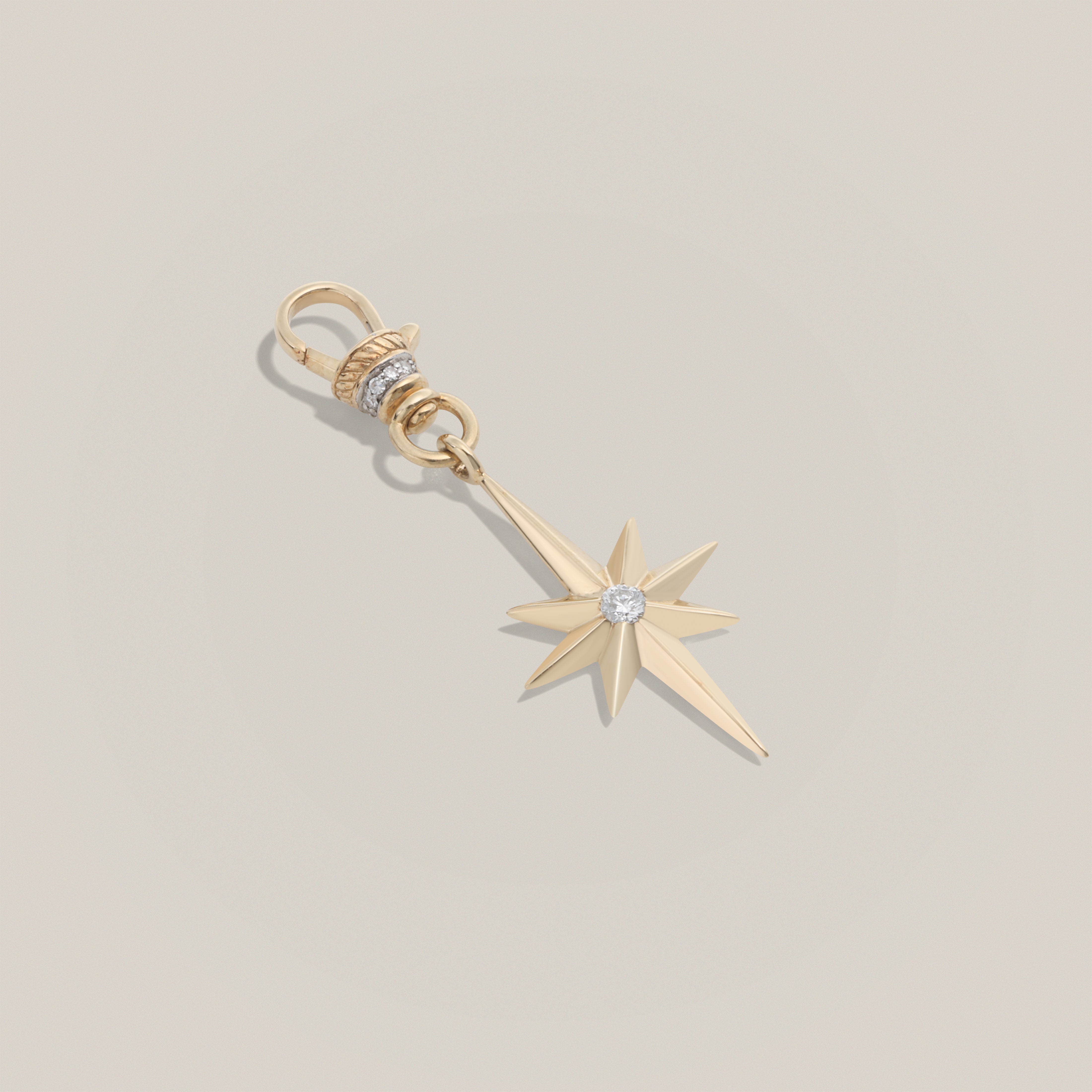 Victorian Star Fluted Pendant On Clip