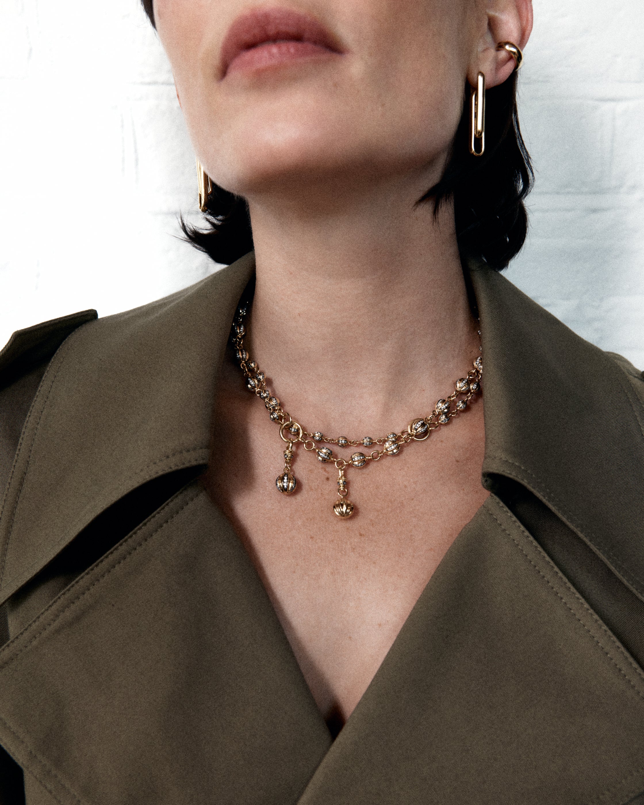 Diamond Ball Breaker Necklace