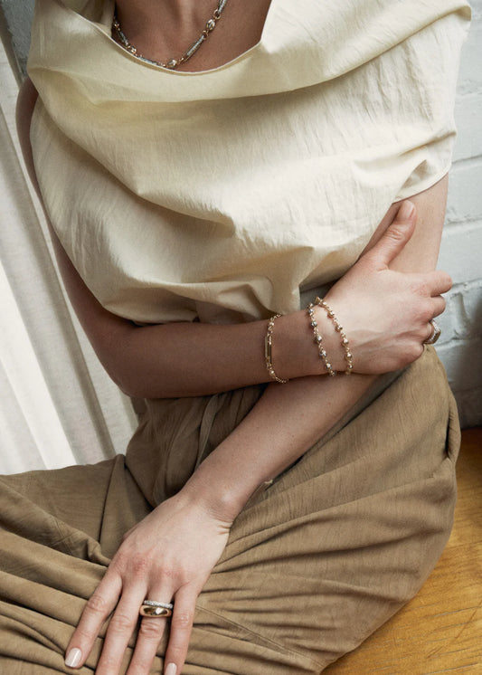 Baby Diamond Ball Breaker Bracelet