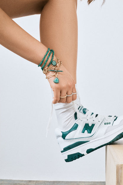 Emerald Pocket Watch Bracelet