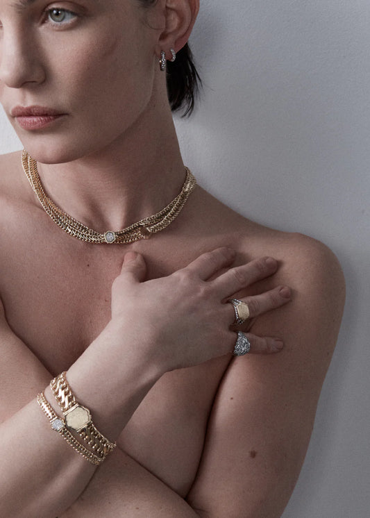 Snakelet Diamond Necklace
