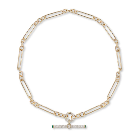 Modern Finish Diamond T-Bar Pendant