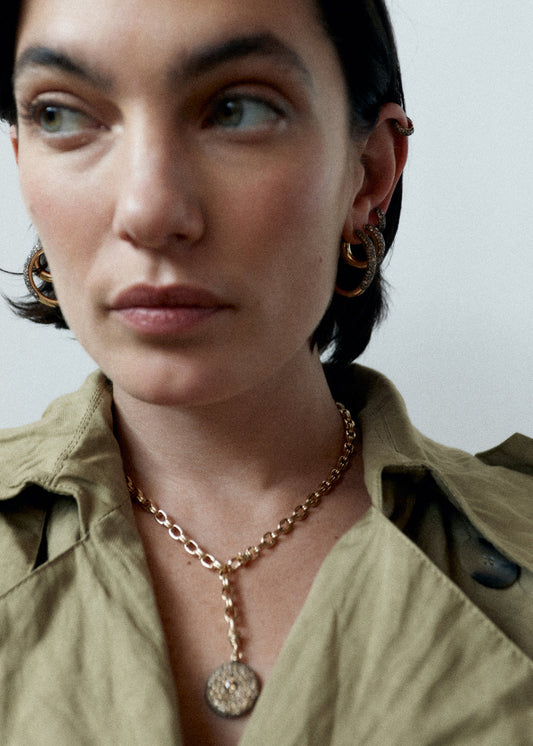 Diamond Ball Breaker Necklace