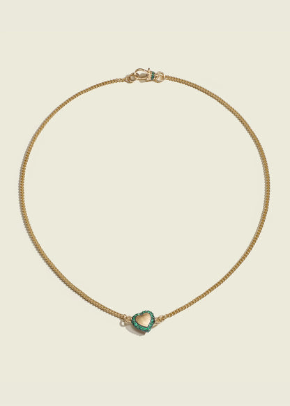 Emerald Chubby Love Necklace