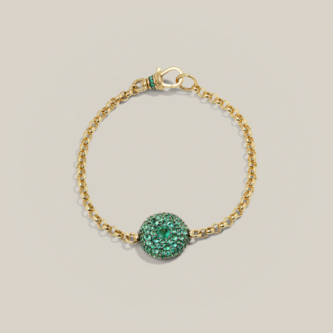 Pocket Watch Bracelet - Emerald