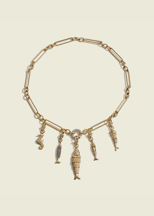 Large Articulated Fish Clip Pendant