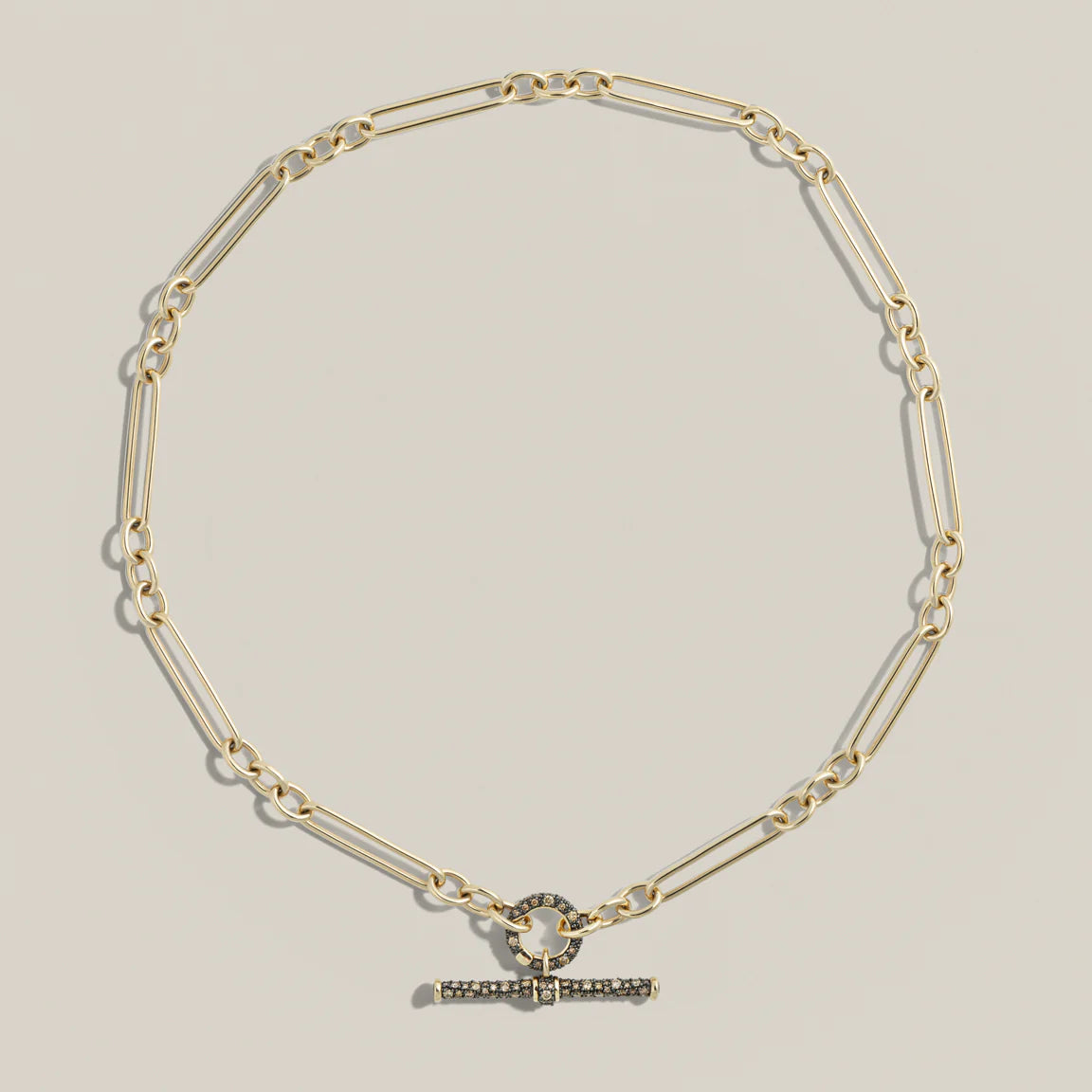 Cognac Diamond T-Bar Pendant
