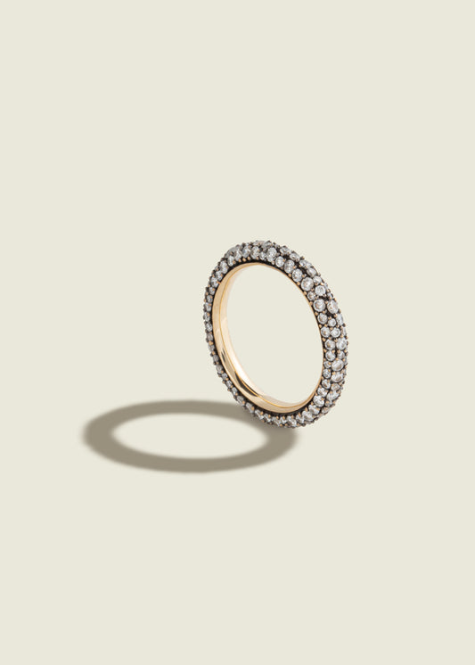 Antique Finish Diamond Eternity Ring