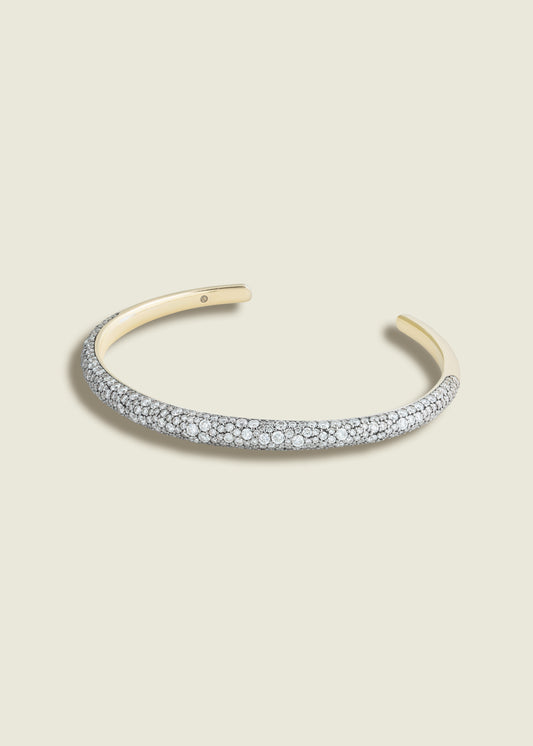 Antique Finish Diamond Tapered Cuff