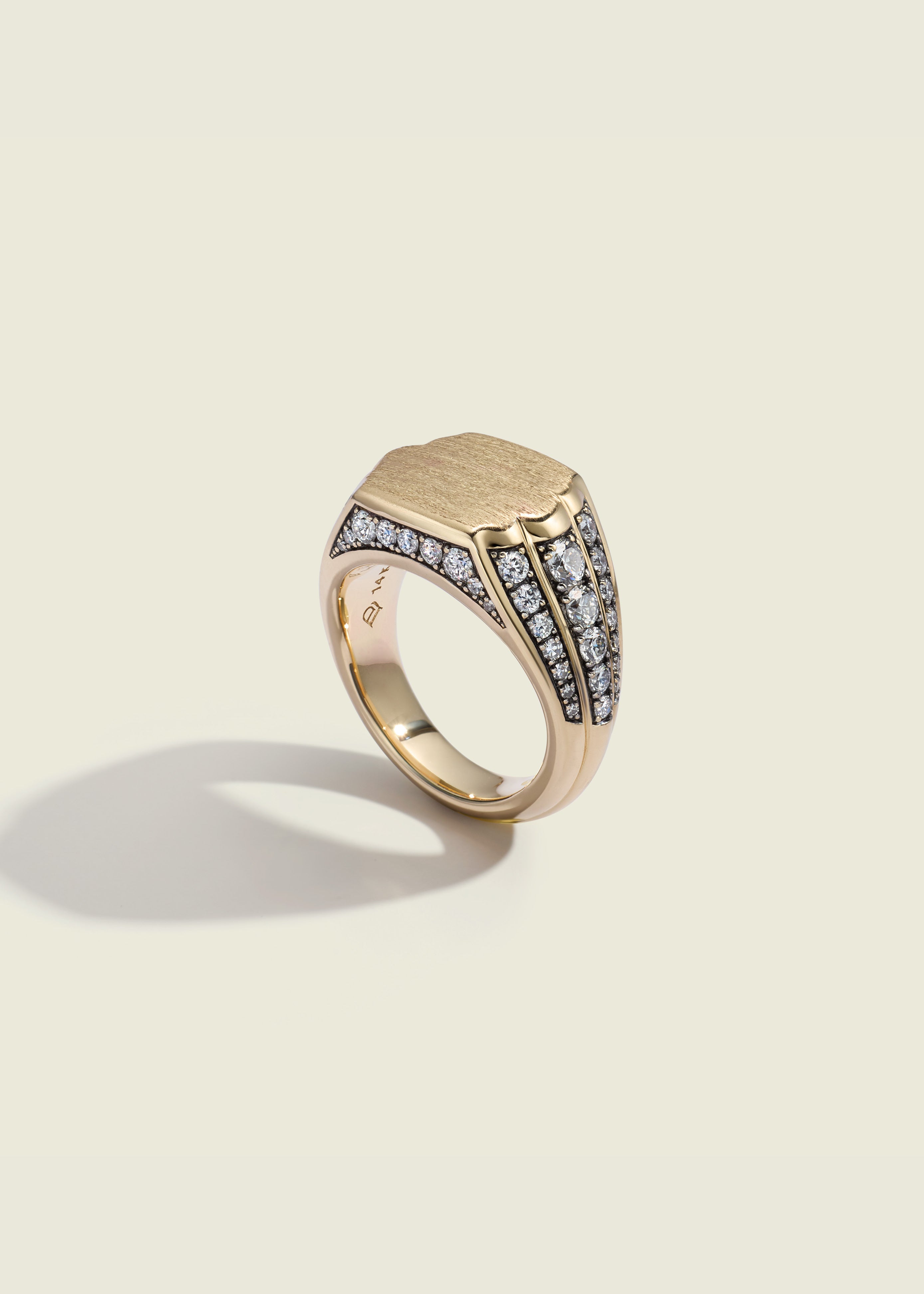 Gold and Diamond Athena's Mirror Ring