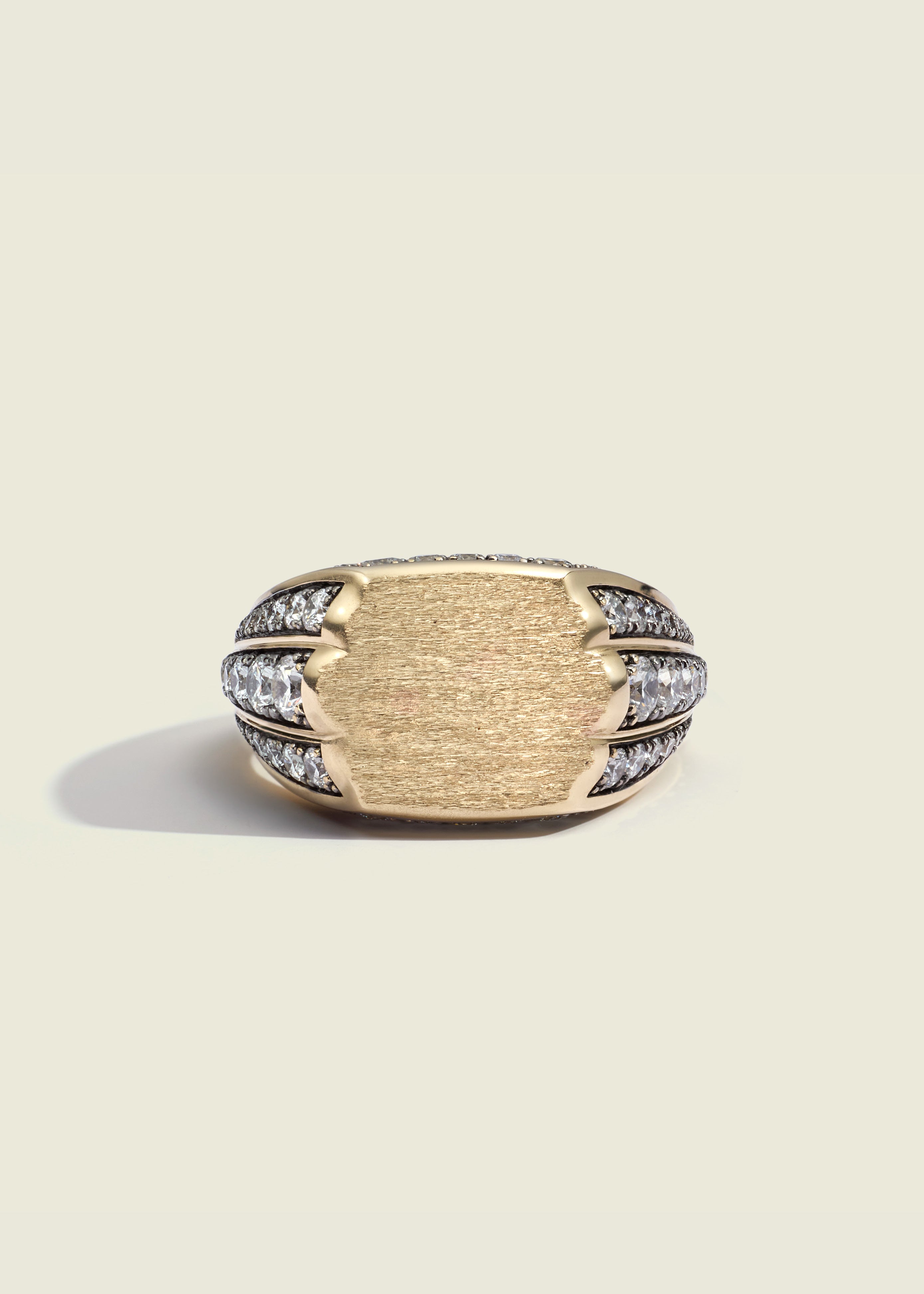 Gold and Diamond Athena's Mirror Ring