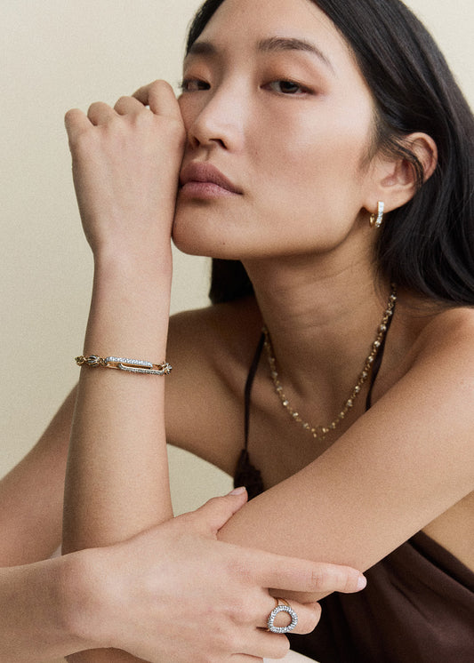 Diamond Stirrup Bracelet