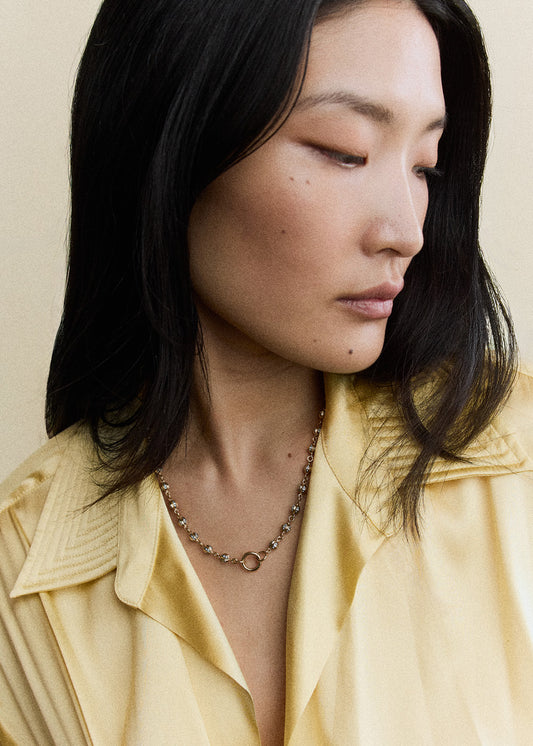 Baby Diamond Ball Breaker Necklace