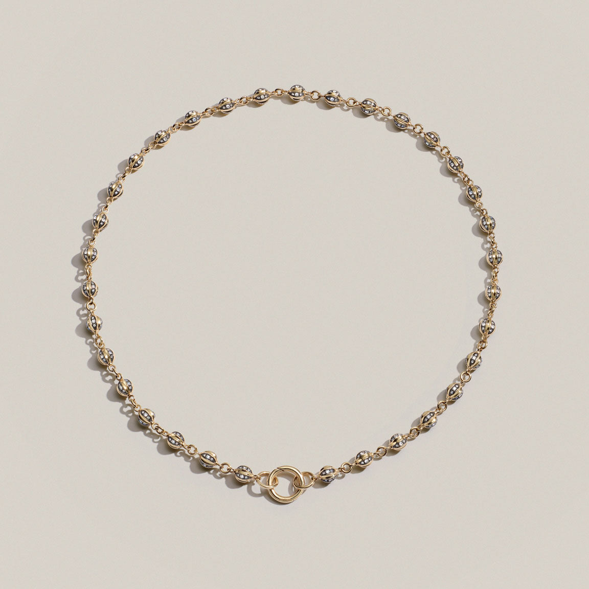 Baby Diamond Ball Breaker Necklace