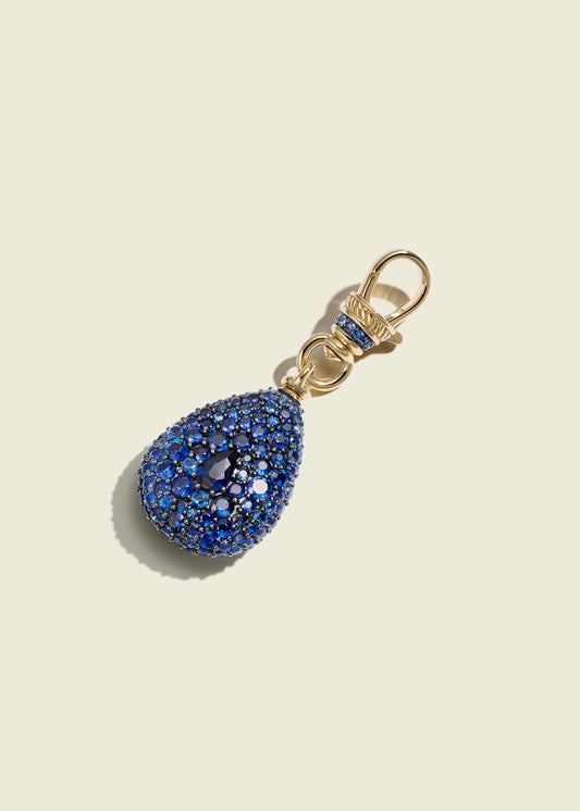 Sapphire Pear Pocket Watch Pendant