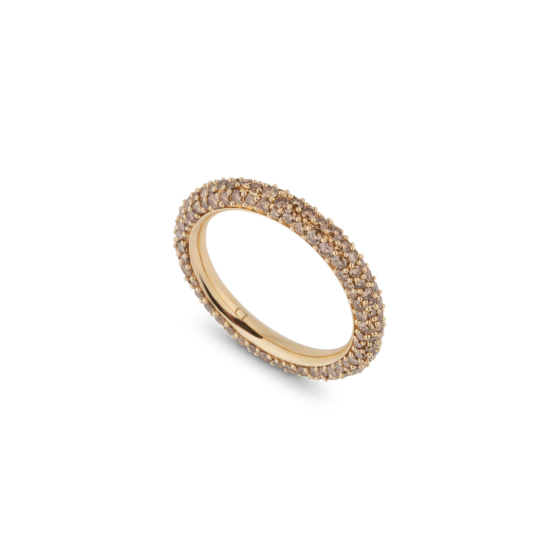 Champagne Diamond Pavé Eternity Ring