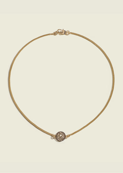 Cognac Diamond Baby Pocket Watch Necklace