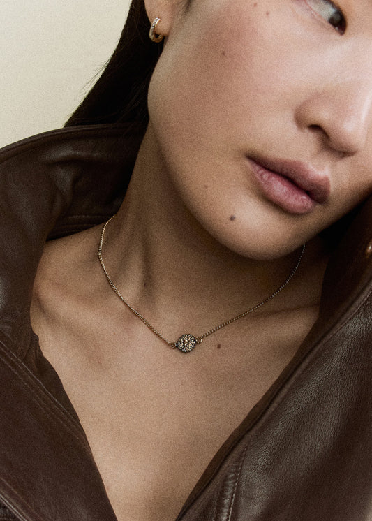 Cognac Baby Pocket Watch Necklace
