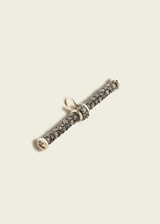 Cognac Diamond T-Bar Pendant