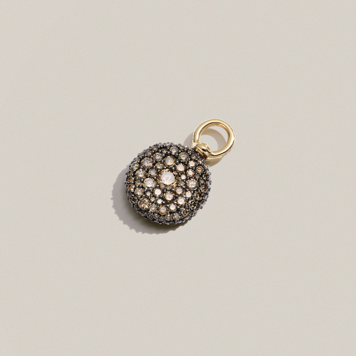 Cognac Diamond Pocket Watch Pendant
