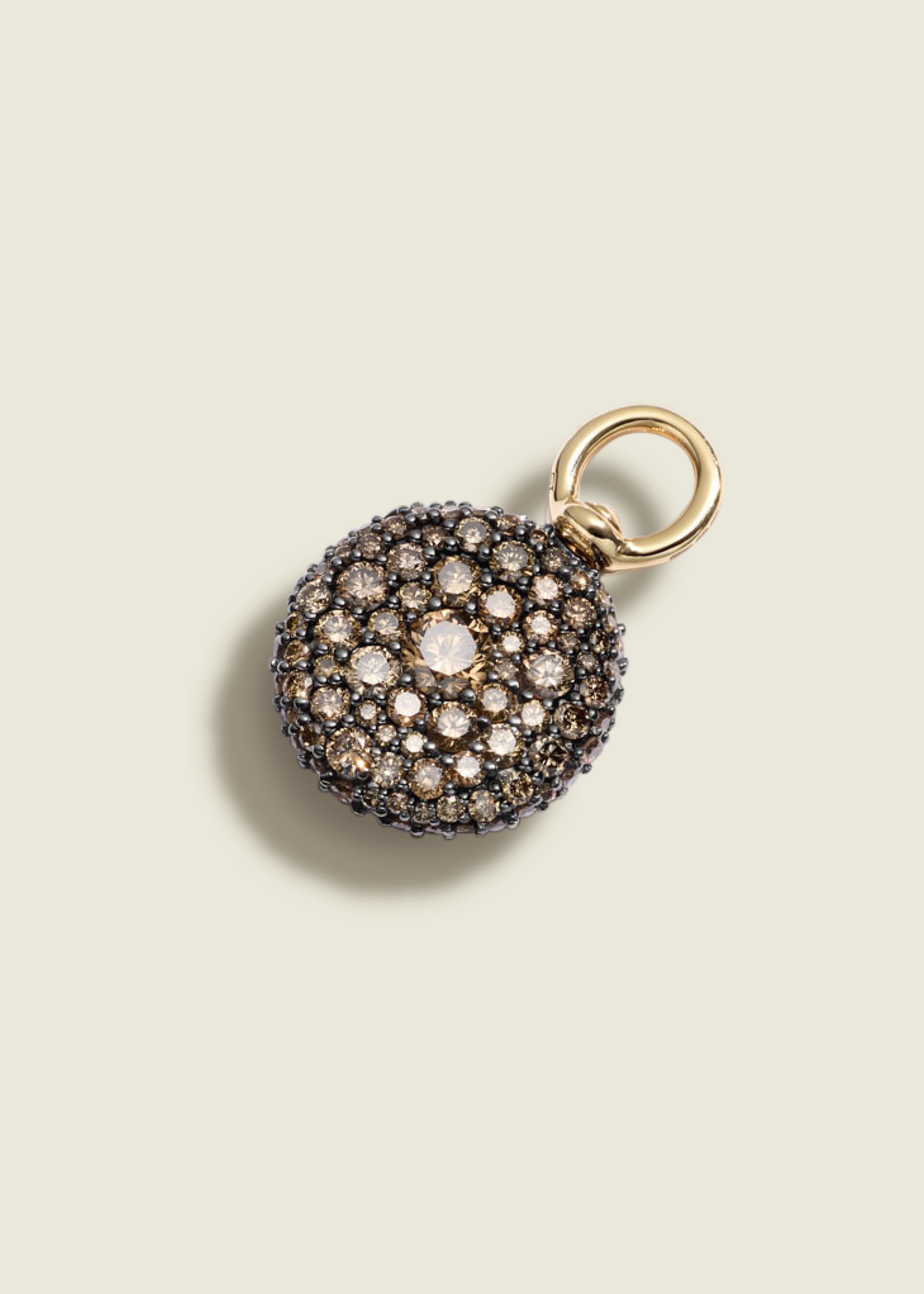 Cognac Diamond Pocket Watch Pendant