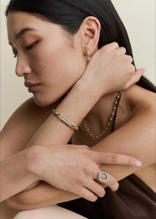 Diamond Stirrup Bracelet