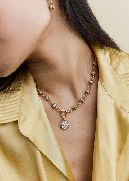 Baby Diamond Ball Breaker Necklace