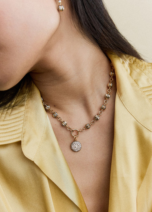 Baby Diamond Ball Breaker Necklace