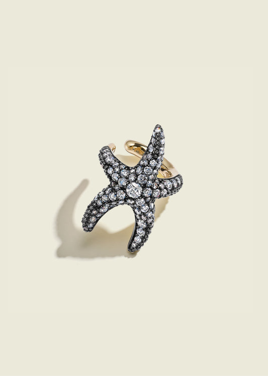 Diamond Sea Star Ear Cuff