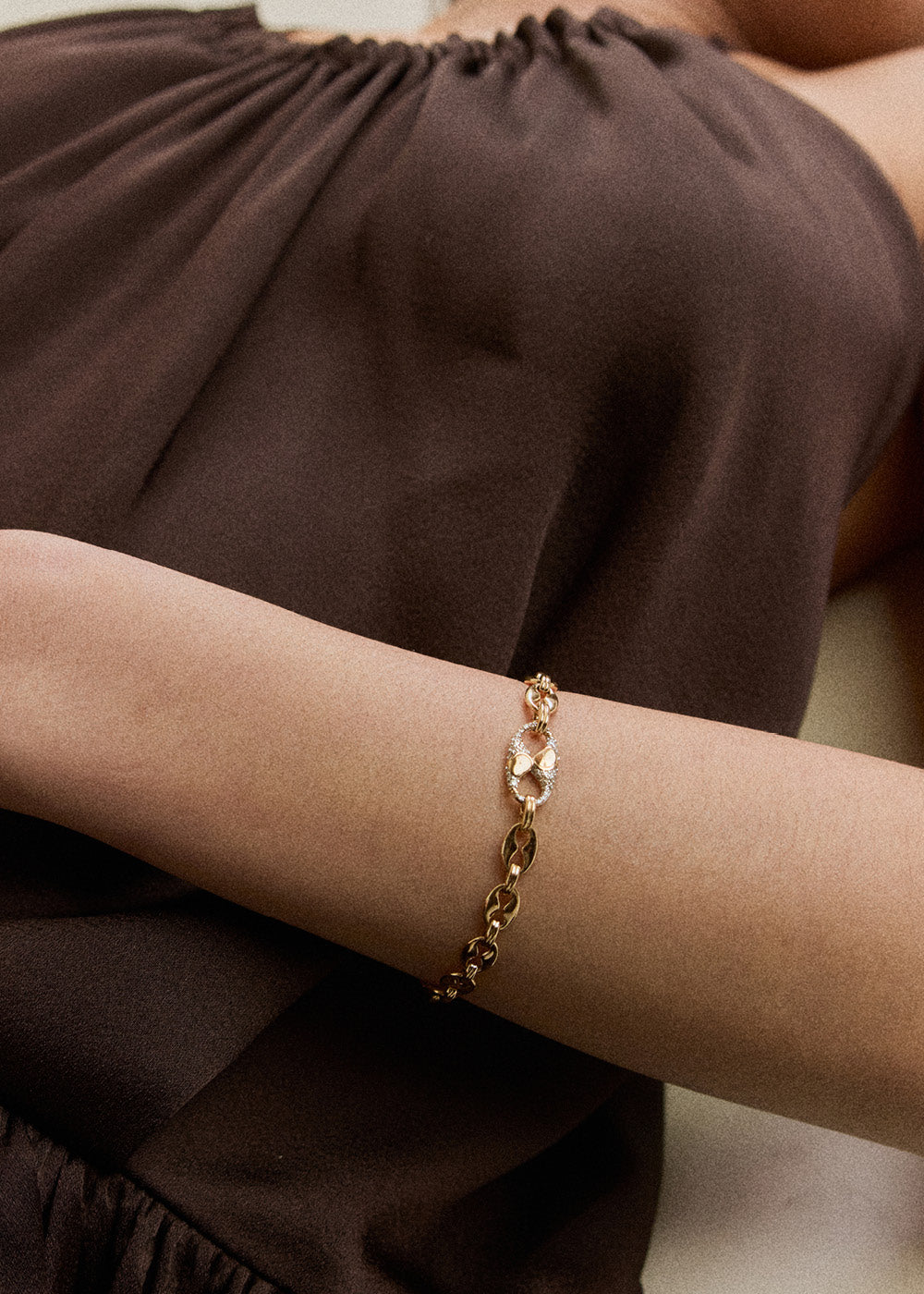 Modern Finish Baby Persephone Diamond Bracelet