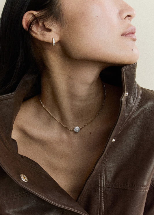 Modern Finish Diamond Baby Pocket Watch Necklace