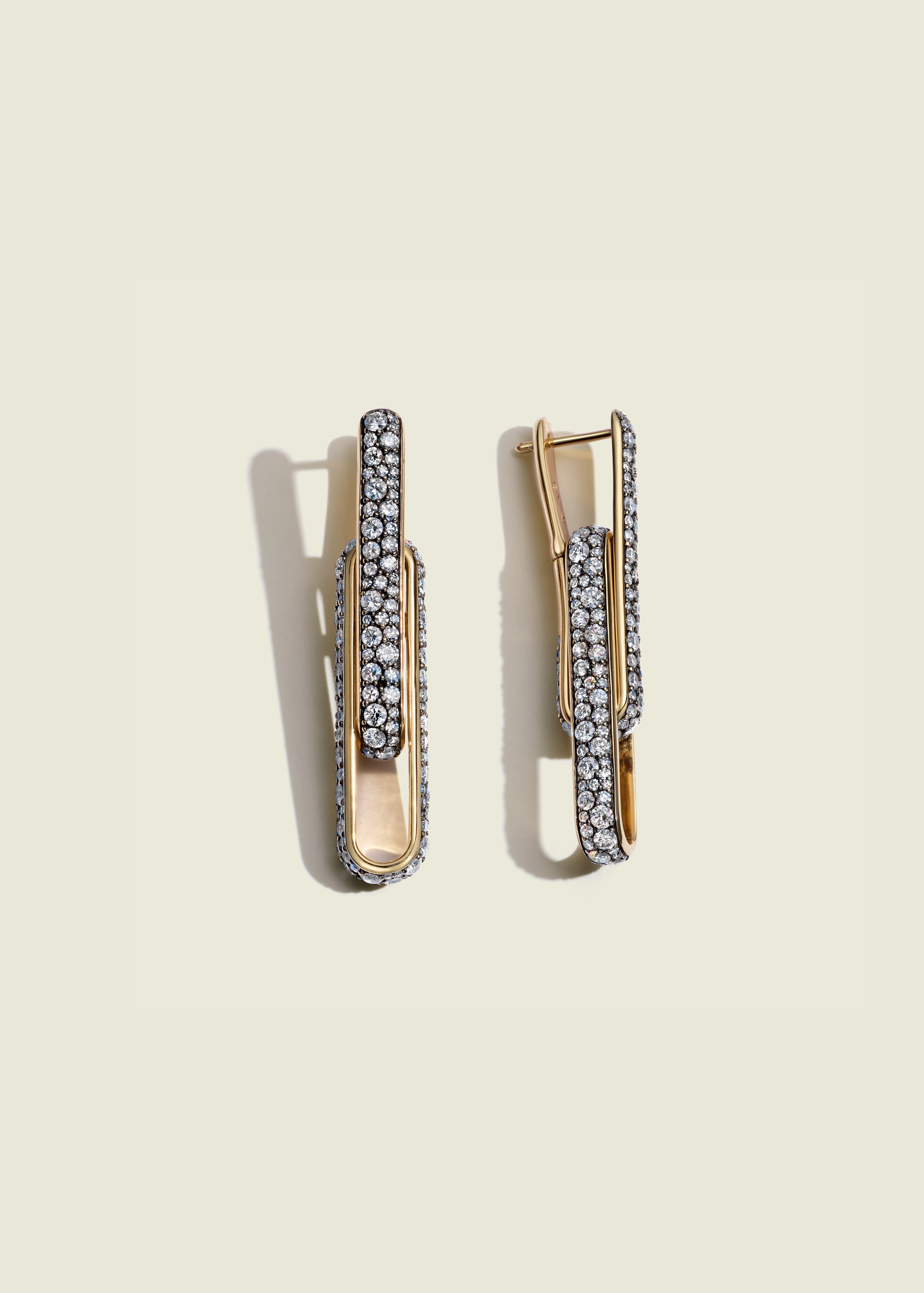 Diamond Stirrup Earrings