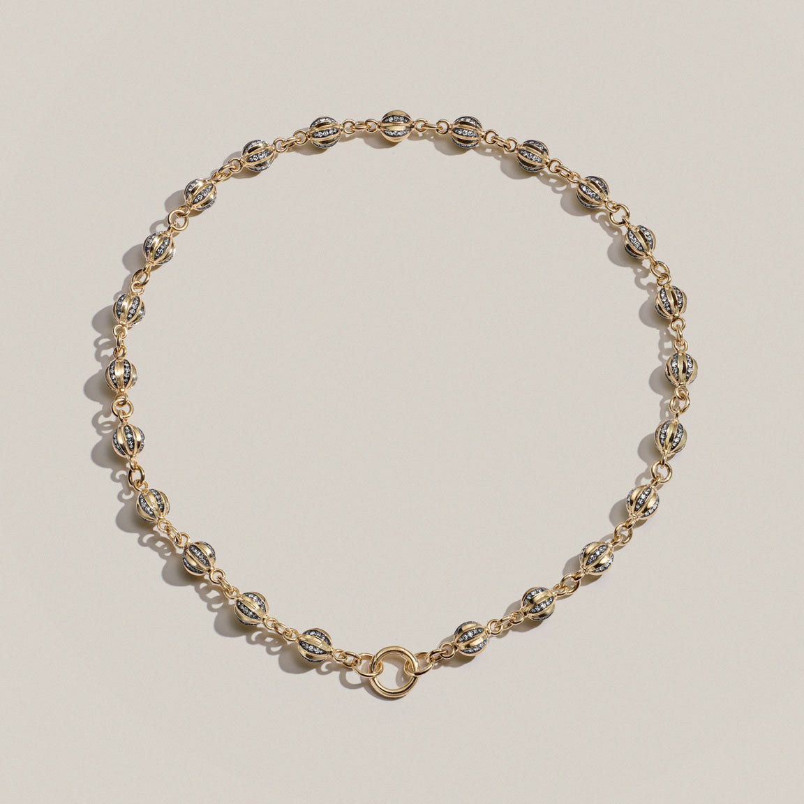 Diamond Ball Breaker Necklace