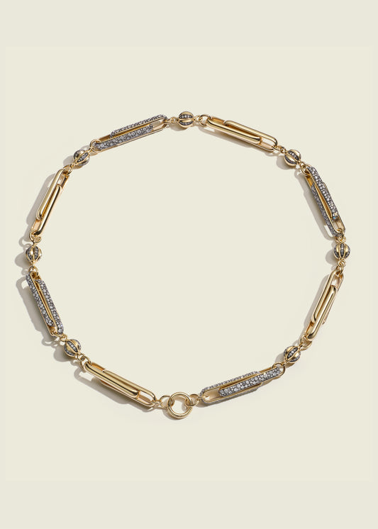 Diamond Switch Stirrup Necklace