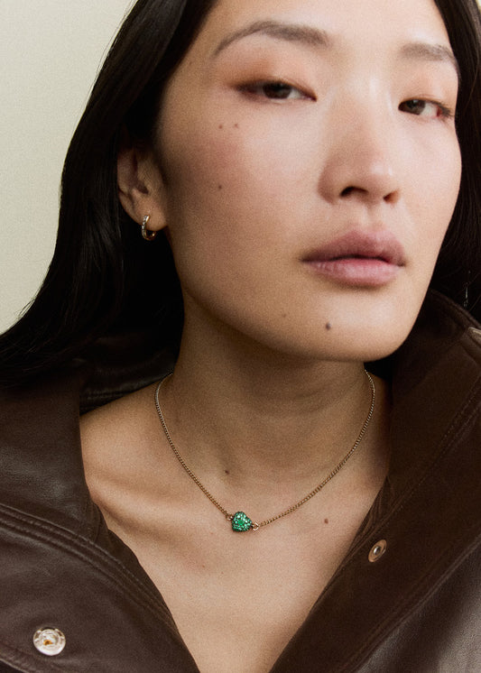 Emerald Chubby Love Necklace