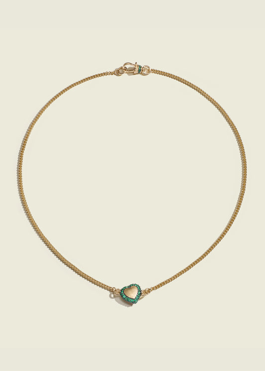 Emerald Chubby Love Necklace