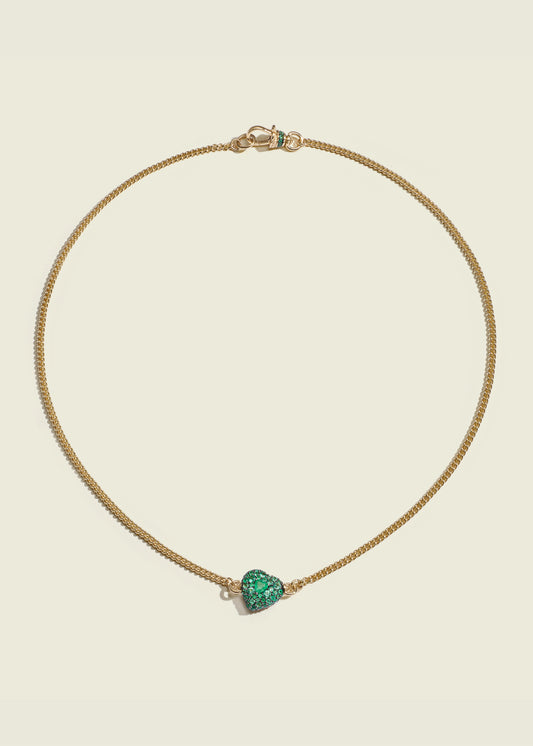 Emerald Chubby Love Necklace
