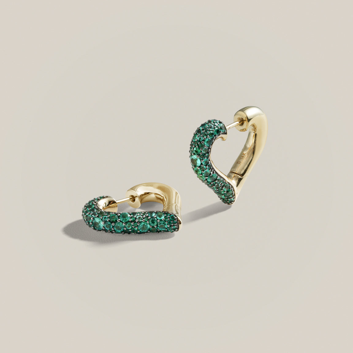 Chubby Love Emerald Earrings