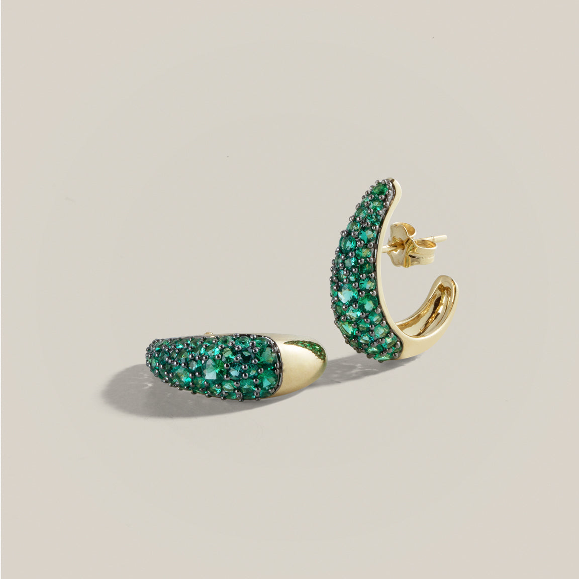 Signature Pavé Emerald Ear Cuffs