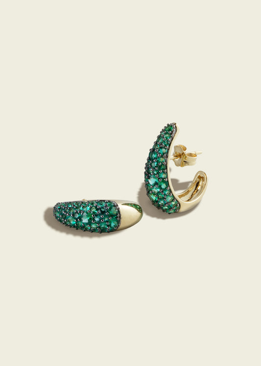 Emerald Ear Cuffs