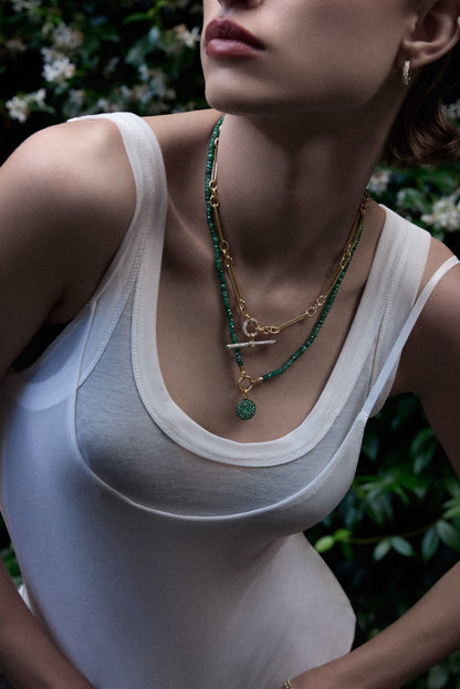 Emerald Pocket Watch Pendant