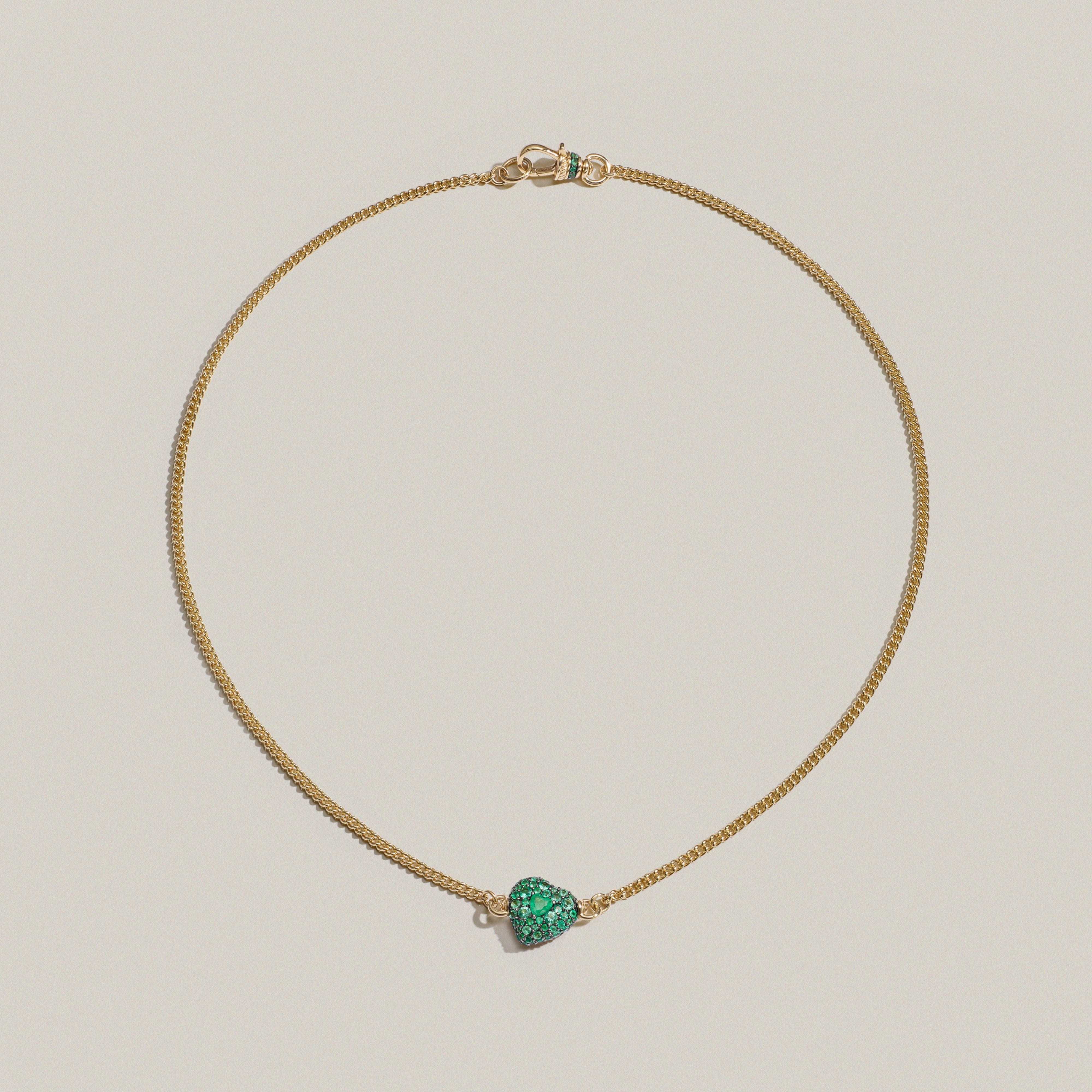 Emerald Chubby Love Necklace